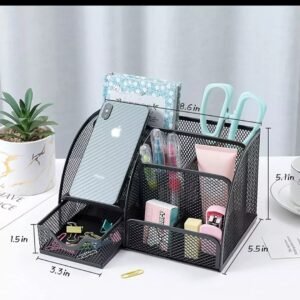 Multi Functional Metal Mesh Desk Organizer XL