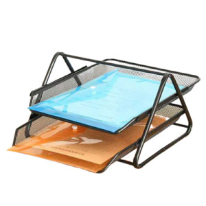 2-Tier Metal Mesh Letter Tray