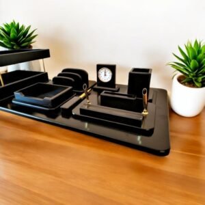 Executive Luxury Wooden Table Set for Office 8 pcs