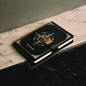 Vintage Leather Notebook with Coded Lock B6