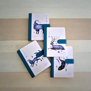 Cute Notebook with Hard Cover and Button A6