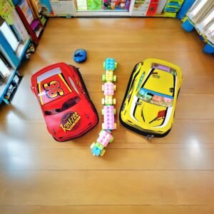 Car Shape Bag for Kids with Building Blocks